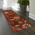 thumbnail image 2 of Maples Rugs Reggie Bohemian Floral Merlot Washable Hallway Runner Rug, 2' x 7', 2 of 6