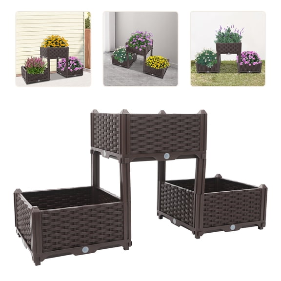 Planter Raised Bed, Elevated Planter Garden Box, Raised Garden Bed for Growing Vegetables, Flowers, Herbs, and Other Plants Indoors (44.49*15.35*21.85in)