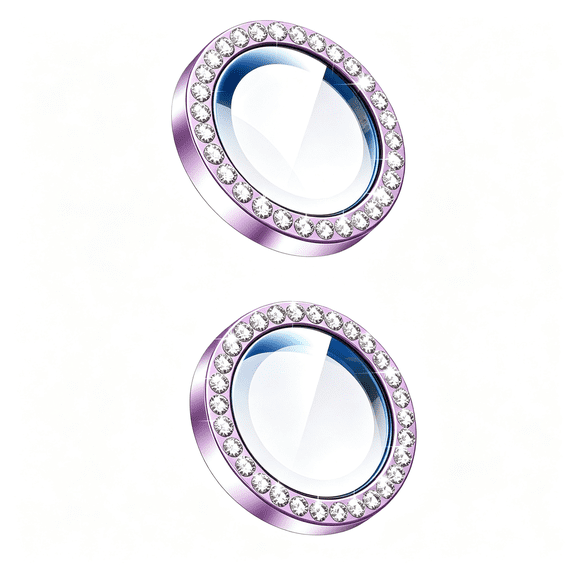 GJX for Iphone 17 Camera Lens Protector Bling, Individual Diamond Metal Ring with 9H Hardness, Scratch-Proof Camera Screen Protector, Stylish Accessories, Case Friendly (Purple)
