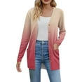 thumbnail image 2 of Delayuji Women’s Cardigan Lightweight Soft Knit Gradient Color Long Sleeve Open Front Coat Cardigan For Women Spring Outfit, 2 of 5