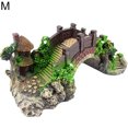 thumbnail image 2 of Walbest Pavilion Tree Fish Tank Decoration Aquarium Ornament Poly Resin Bridge Landscape Decor Fish Tank Ornaments, 7.48"L x 3.34"W x 2.76"H, 2 of 7