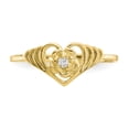 thumbnail image 5 of Primal Gold 10 Karat Yellow Gold Cubic Zirconia Heart Ring, 5 of 7
