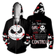 thumbnail image 3 of Sudadera con capucha con estampado 3D de pesadilla antes de Navidad para hombres y mujeres, sudaderas con capucha de Jack Skellington Sally, sudaderas con capucha de Cosplay de terror de Halloween, re, 3 of 5