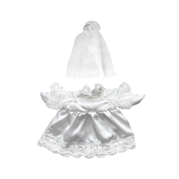 Porch Goose Wedding Dress for 23'' Goose Sculpture Garden Porch Elegant White Wedding Costume Decor Gift