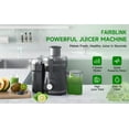 thumbnail image 3 of 500W Powerful Centrifugal Juicer Machine - Wide Mouth Feed Chute for Easy Fruit And Vegetable Extraction, Easy Cleaning, Stainless Steel,  Perfect for Healthy Living And Delicious Juice Recipes, 3 of 6