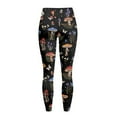 thumbnail image 6 of Renewold Mushroom Butterfly Floral Yoga Leggings for Women with Pockets Elastic Trendy Exercise Yoga Pants High Waisted Full Length Graphic Pants for Running Sports Party, XL, 6 of 8