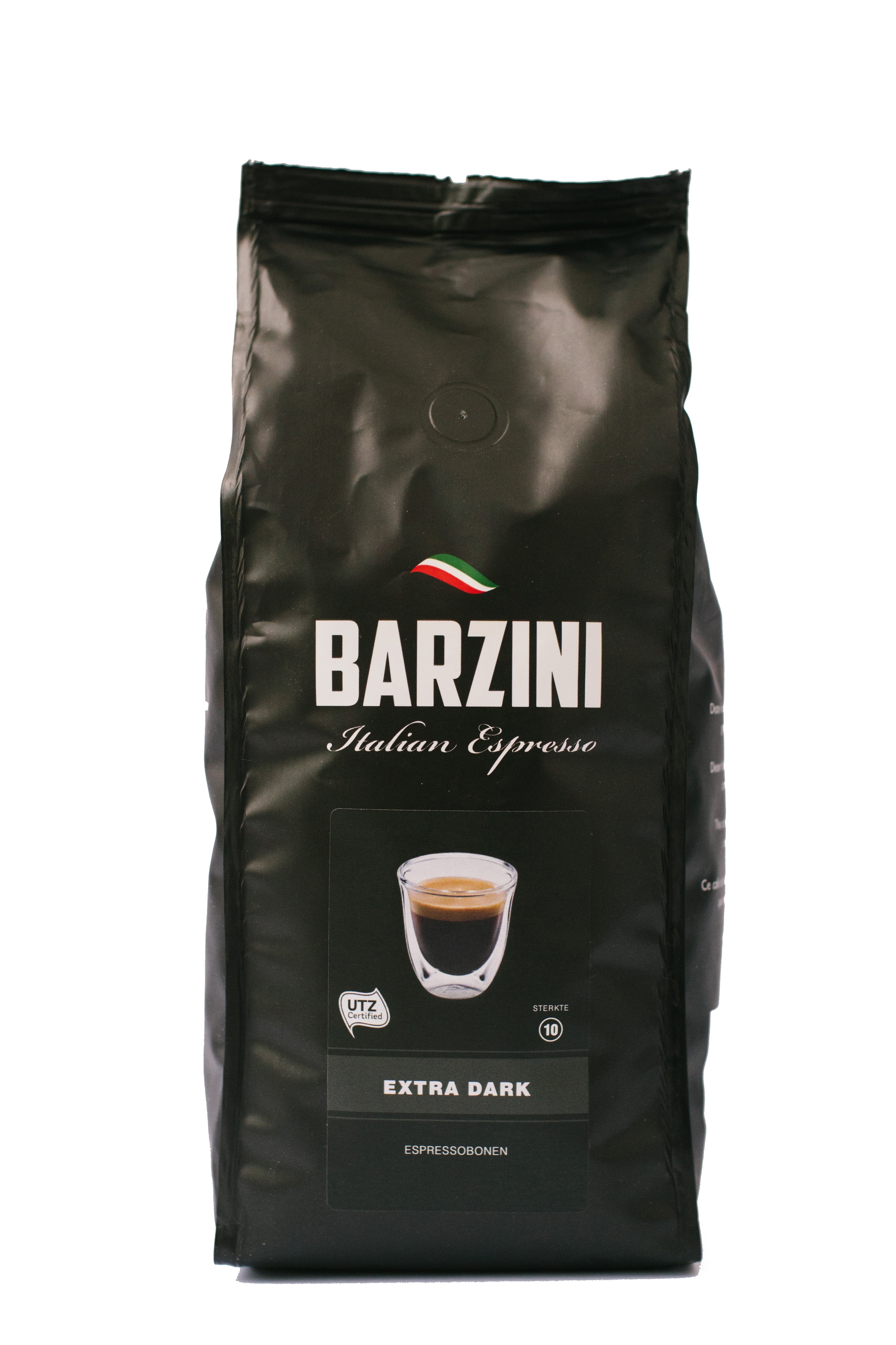 Barzini Coffee Espresso Beans, Italian Roast, Extra Dark, Fair Trade