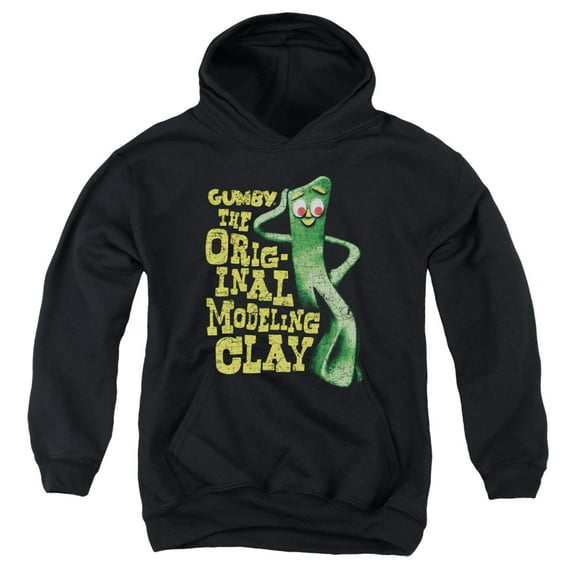Gumby So Punny Youth Pullover Hoodie Sweatshirt Black