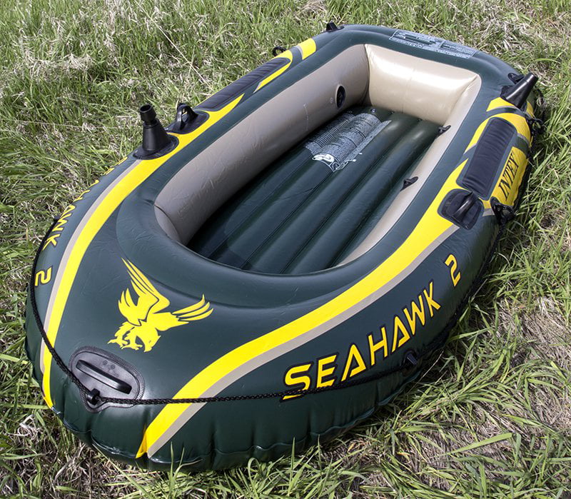 Intex Seahawk 2 Inflatable Boat Set With Oars And Air Pump