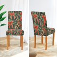 thumbnail image 3 of Yayeee 2 Pack Dining Chair Covers Stretch Parson Chairs Slipcovers Seat Protector, Christmas Holly Bows, 3 of 6