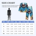 thumbnail image 4 of Kdxio Colorful Underwater Shark Men’s Pajama Set Pajamas For Men 2 Piece PJ Set with Men Pajama Pants and Long Sleeve T-Shirt Lounge Set-X-Large, 4 of 7
