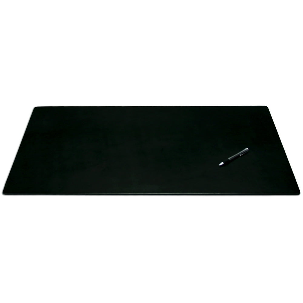 Black Leather 38 x 24 Desk Mat without Rails