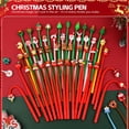 thumbnail image 4 of Bolígrafos de gel Squishy de SANNIX Christmas, juego de 50 unidades con dibujos animados, 4 of 7
