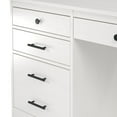 thumbnail image 6 of Linon Vaughan Computer Desk with File Cabinet and 3 Drawers, 65" Wide, Whitewash Finish, 6 of 9