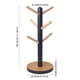 thumbnail image 4 of Estante de madera para tazas para beber, taza de agua, soporte para colgar, soporte para almacenamiento de cocina, organizador para el hogar, negro Inevent HA003833-01, 4 of 7