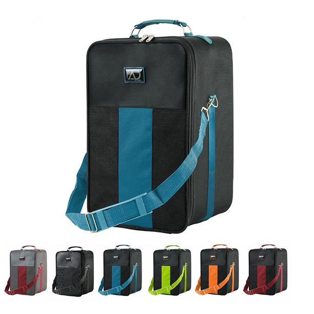 Adolfo Design Wig Travel Box with Top Handle, Shoulder Strap and Double