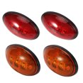 thumbnail image 3 of 2.3in 12V DC Fender Side Marker Lights Waterproof Fit for Ford F Series 1999‑2010(2pcs Red Light 2pcs Amber Light ), 3 of 5