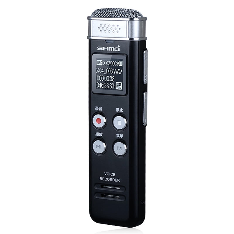 Shmci N1 Digital Voice Recorder 50M Metal MP3 Player 40 Hours Long Time Recording Dictaphone Quad-core Denoise Omnidirection Mic Recording