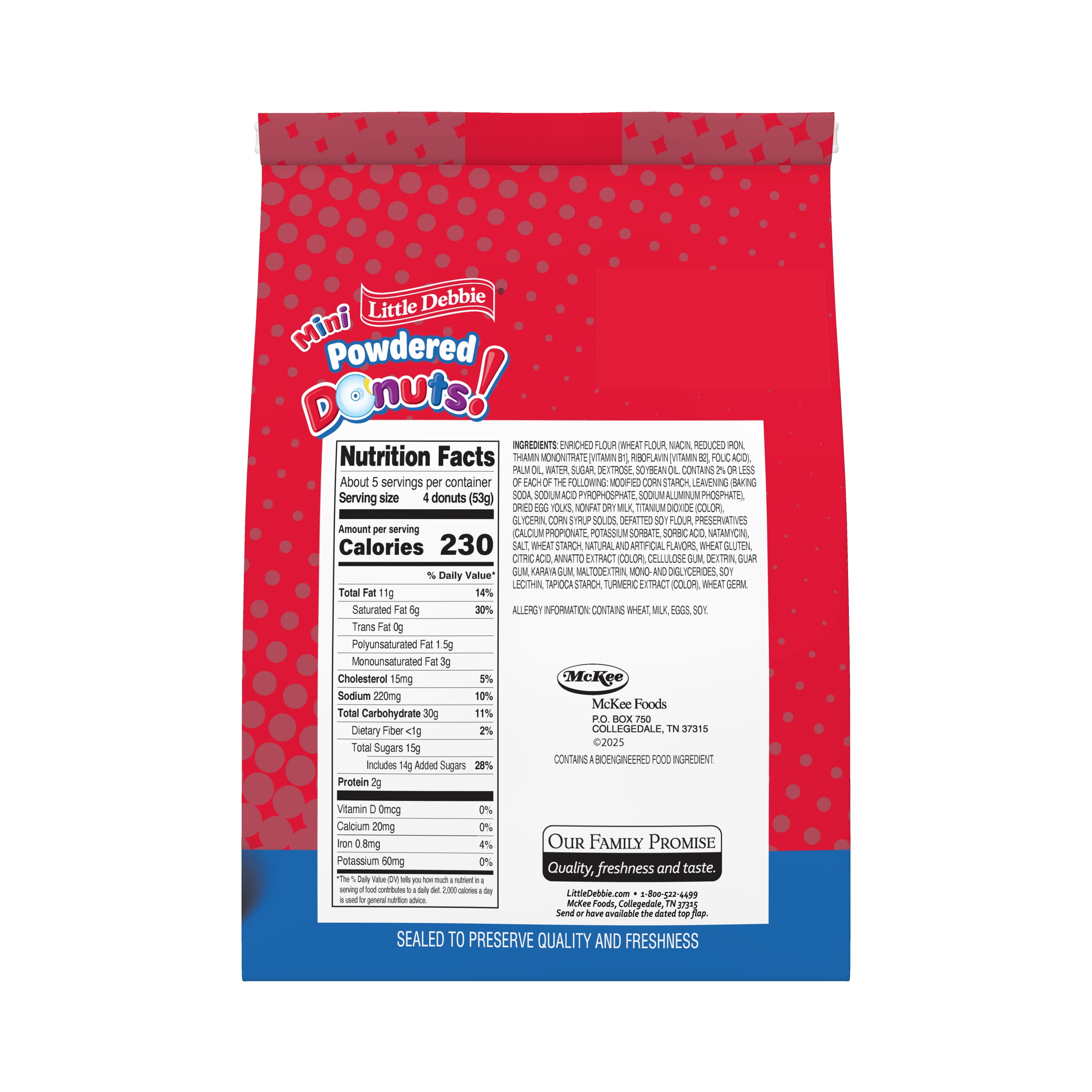 Little Debbie Powdered Mini Donuts, 10 oz