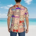 thumbnail image 4 of Susaid Cute Lamas Print Hawaiian Shirts for Men Women,Hawaiian Summer Short-Sleeve Casual Relaxed-Fit Button-Down,3X-Large, 4 of 7