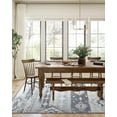 thumbnail image 5 of Jamfeel Area Rugs Boho Print Low Pile Washable Carpet Soft Non-slip Rug for Living Room Bedroom Kitchen 5'x8' Blue and Grey, 5 of 7