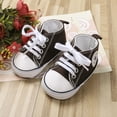 thumbnail image 3 of Mialoley Baby Canvas Prewalker Outdoor Shoelace Skid Soft Bottom High Top Shoes, 3 of 8