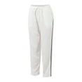 thumbnail image 4 of Women's Plus White Linen Pants Women Petite Women Solid Pants High Waisted Wide Leg Pants Fashion Drawstring Elastic Trousers Comfy Straight Leg Long Pants with Pockets, 4 of 5