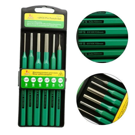 Heavy Duty Punch Set Multiple Roll Pin Tool 3mm 4mm 5mm 6mm 8mm Anti ...