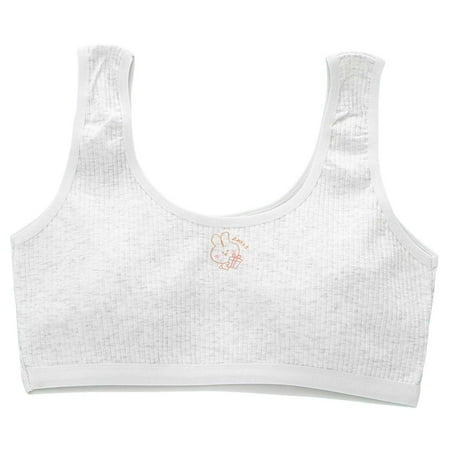 TAIAOJING Crop Tops Bra Girls Seamless Sports Bra Training Teen Bra Camisole Style Lightweight Kids Stylish Camis 10-14 Years