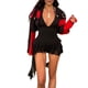 thumbnail image 3 of Body de Tirantes Finos para Mujer, Cuello en V con Cordones, Top Halter, Pantalones Cortos con Volantes, Mono para Fiesta en Club. Negro L, 3 of 10