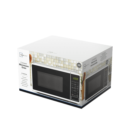 MAINSTAYS 0.7 CU FT COUNTERTOP MICROWAVE OVEN, 700 WATTS, WHITE