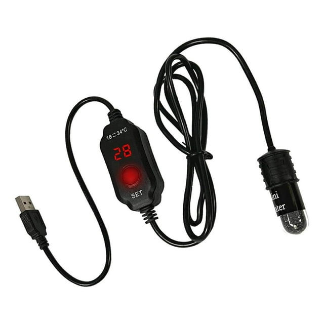 Small Aquarium Heater 10W Intelligent Thermostat Mini Aquarium Tank Heater Digital Display Adjustable