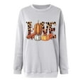 thumbnail image 3 of Inverlee Women's Halloween Sweatshirts Plus Size Pumpkin Ghost Graphic T-shirt Soft Crewneck Sweatshirt Long Sleeve Holiday Pullover Tops Halloween Gifts, 3 of 3