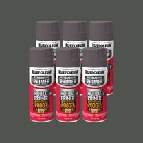 6 Pack, Gray, Rust-Oleum Automotive High Heat 2000 Degree Spray Primer-249340, 12 oz