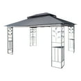 thumbnail image 5 of Tcbosik 13x10ft Outdoor Canopy with Mosquito Netting, Double Roof Gazebo Pergola, Patio Shelter with Metal Frame for Deck, Lawn, Garden, Backyard, Gray, 5 of 8