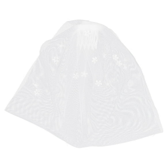 UPOUART Decorative Face Veil White Bridal Hair Ornament for Special Wedding Day
