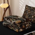 thumbnail image 5 of Erosebridal Farmhouse Leaf Camo Zipper Queen Comforter Set with Fitted Sheet and 2 Pillowcases for Boys Men, Khaki Branch Print Zipper Bedding Set, Black Reversible, 4pcs, 5 of 7