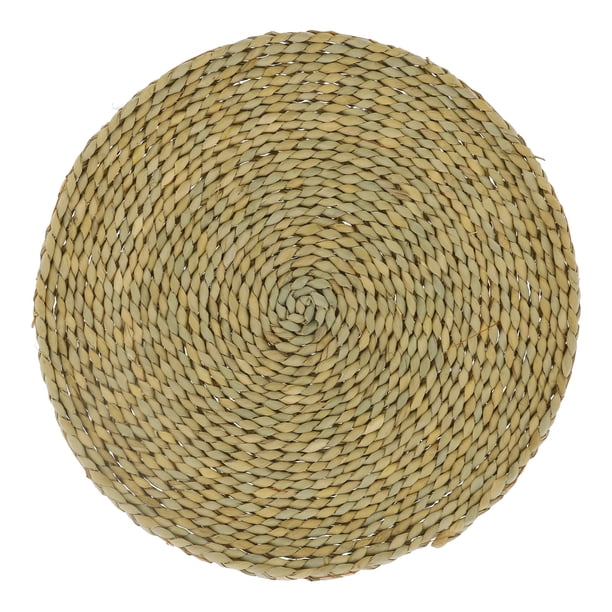 Cojín, puf redondo de paja, cojín de suelo de tatami, cojín de tatami elaborado con cuidado