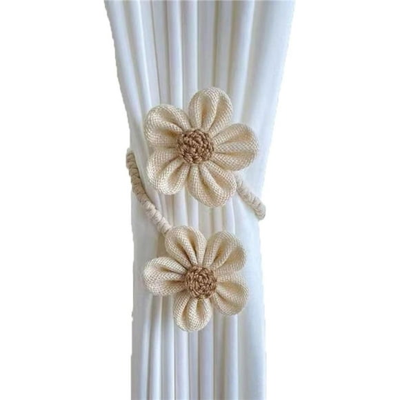 Cute Curtain Tie Backs Flower Curtain Tie Backs Handmade Curtains tiebacks Curtain Holder Tie Backs for Curtains Braided Curtain holdbacks(Style 3)