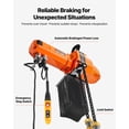 thumbnail image 5 of VEVOR 2200 lbs Electric Chain Hoist, 10 ft Lifting Height, 120V Single Phase Overhead Crane with 328 ft Wireless & 8 ft Wired Remote Control, Power Electric Hoist for Factories, Warehouses, Garages, 5 of 9