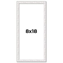 8x18 Frame White Real Wood Picture Frame Width 0.75 inches | Interior Frame Depth 0.5 inches |