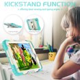 thumbnail image 3 of XYX For iPad Mini 5th/4th Generation Case 7.9 inch 2019/2015, 3in1 Heavy Duty Shockproof Tablet Case with Stand, Shoulder Strap, Rainbow Blue, 3 of 7