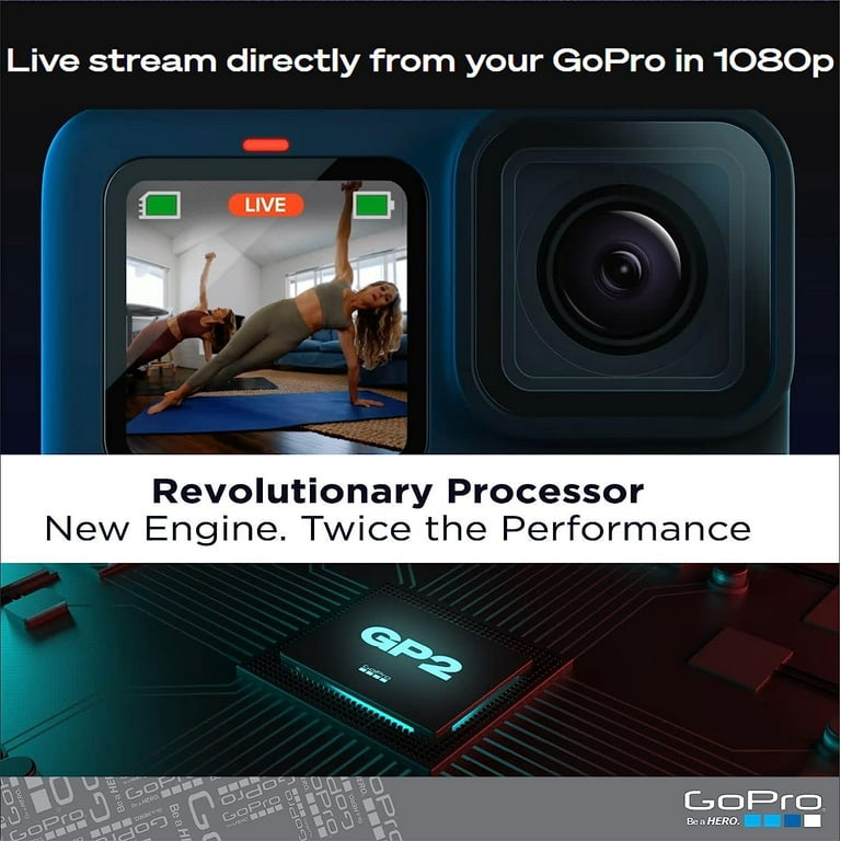 GoPro HERO 10 Black Actioncam - 5K / 60 BpS Caméra sport écran tactile,  WiFi, GPS, Stabilisation d'image, accéléré, rale - Conrad Electronic France