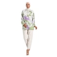 thumbnail image 3 of Lilac - Green - Floral - Crew neck - Blouses - Refka, 3 of 5