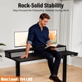 thumbnail image 3 of Kingant Electric Standing Desk with 2 Drawers,  Sit to Stand Desk with Storage Shelf and C-Clamp Mount Compatibility for Home Office, Black, 3 of 8