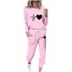 thumbnail image 2 of Puntoco Ropa de dormir para mujer, conjunto de pijama de invierno con estampado de letras, cuello redondo, manga larga, pantalones, ropa informal para el hogar, 2 of 4