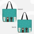 thumbnail image 3 of Naloa Cute Cat Paw And Dog Tote Bag for Women, Foldable Tote Bag With Zipper, Large Shoulder Bag, Top Handle Handbag for Travel, Work, Shopping, 3 of 9