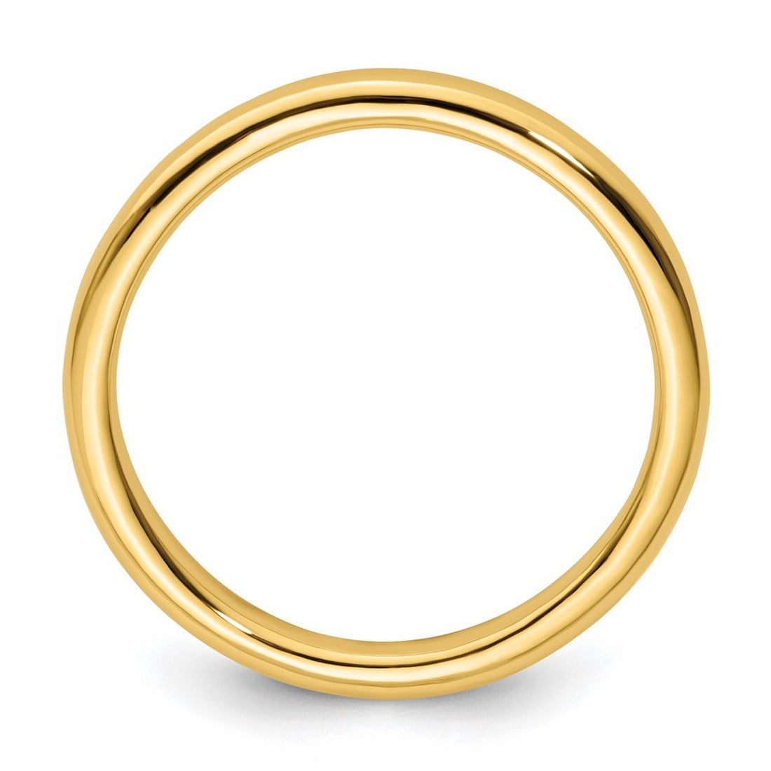 925 Sterling Silver Stackable Gold Plated Polished Ring Size 5 Stackable Ring for Women - 2.3 Grams