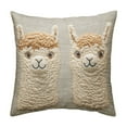 thumbnail image 2 of Lekihaqq 3D Alpaca Pillow Cover Plush Animal Print Cushion Case Soft Short Pile Faux Embroidery Style Home Decor Throw Pillowcase Cozy Bedroom Accent, 2 of 6