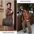 thumbnail image 5 of Lovevook Laptop Bag for Women, Stylish Vintage PU Leather Laptop Work Tote 15.6 in, Elegant Shoulder Bag Designer Bag with Small Clutch Purses, 5 of 6